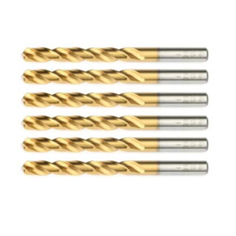 6 MM TiN KAPLI MATKAP UCU SİLİNDİRİK SAPLI HSS-E MTE 10 ADET 1 PAKET B00006000500