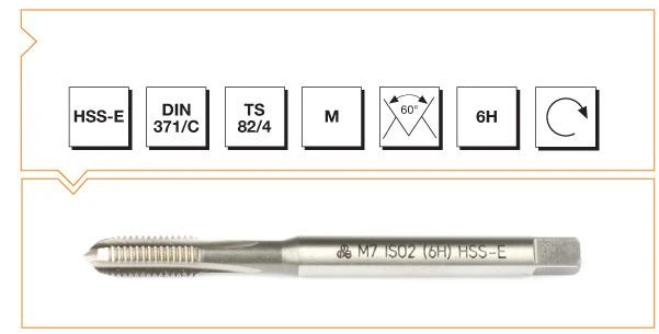 MTE DIN371/C FORMU M12 DÜZ KANAL HSS-E MAKİNA KILAVUZU B00105721200