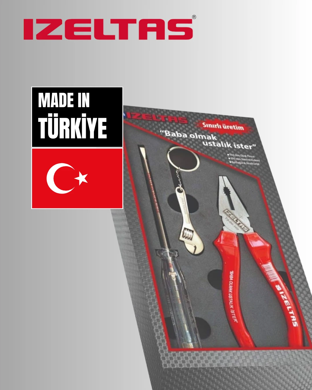 İzeltaş Pense + Kontrol Kalemi Seti - Anahtarlık Hediyeli - 3020 00 1002